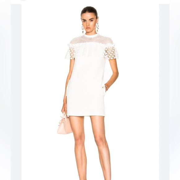 Self-Portrait Mixed Floral Frill Mini Dress - Picture 5 of 16